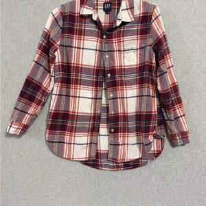 Small Gap Women’s Red Plaid Shirt